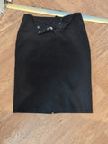Ladies F&F 12 Black Lined Straight Midi Skirt