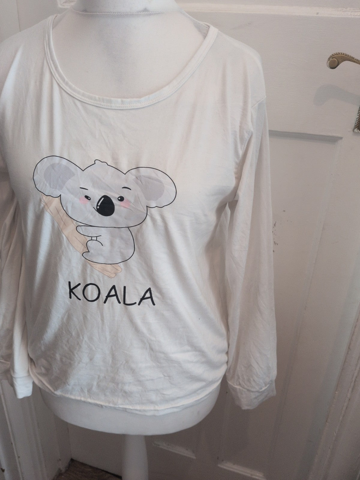 Medium White Koala T-shirt Pyjama