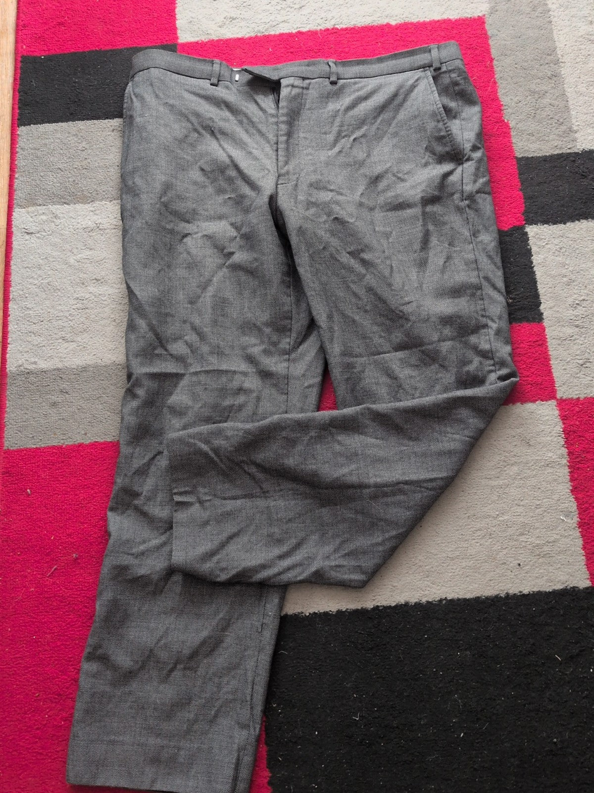 Sartorial 40/31 Black And White Smart Trousers