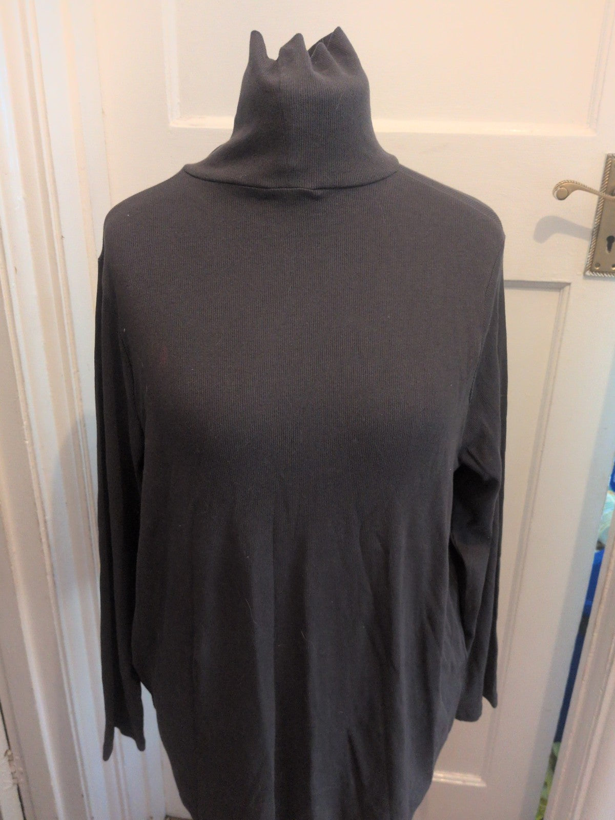 George 24 Long Sleeve Charcoal High Neck T-shirt