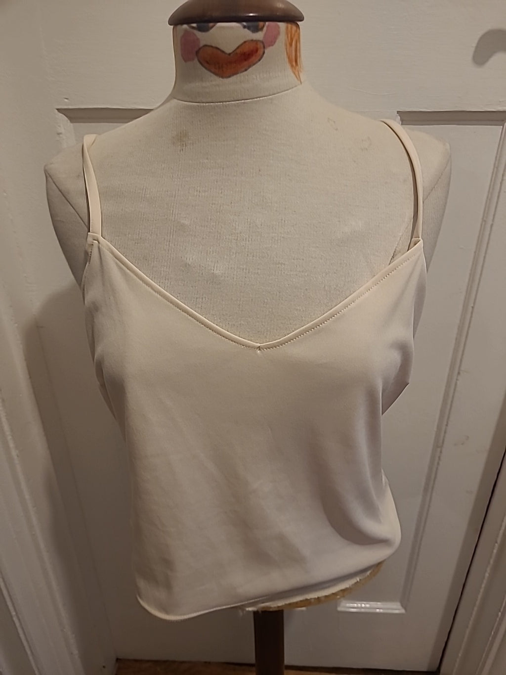 Ladies Wallis Size 14 Pale Beige Sleeveless Top