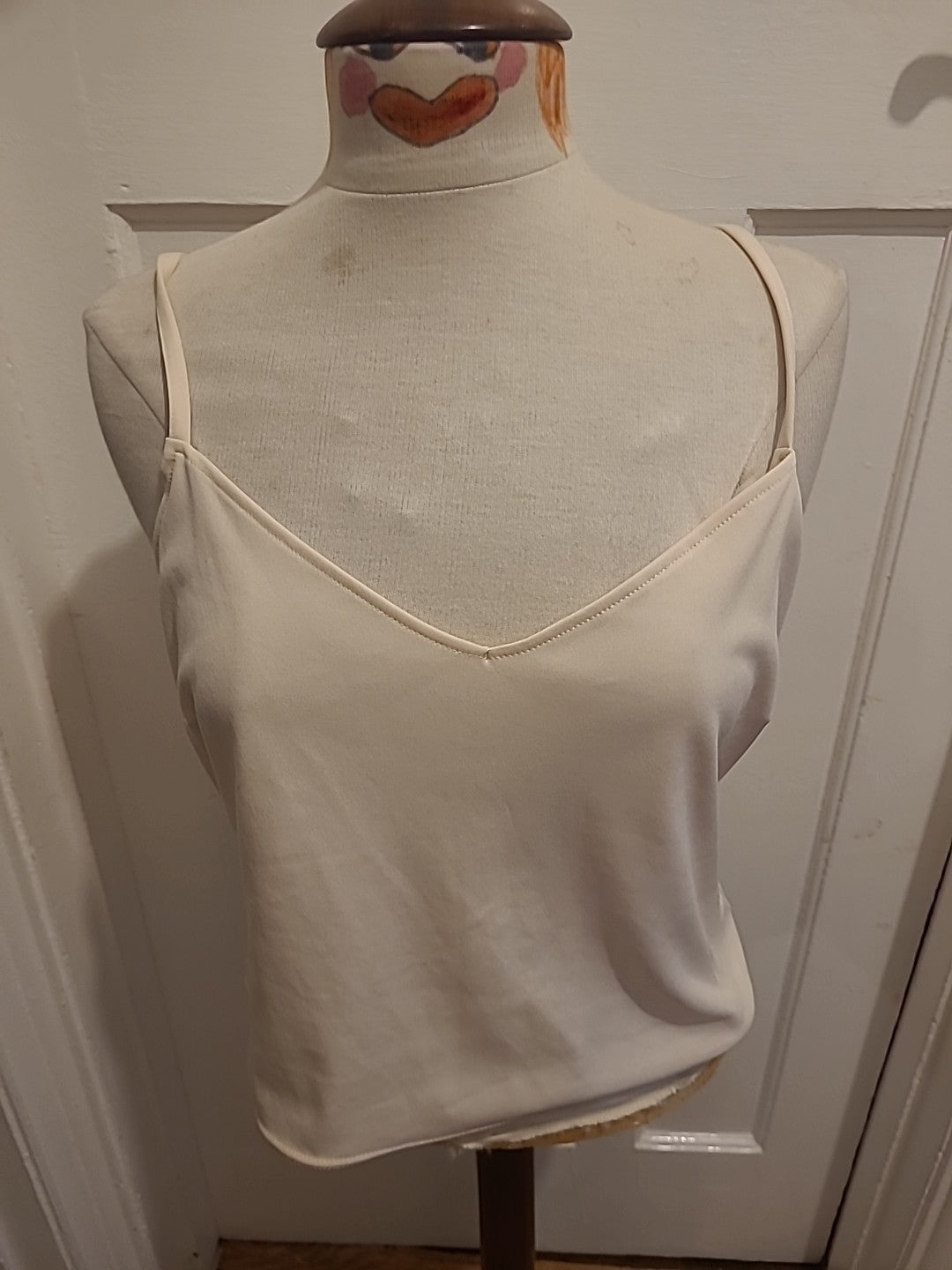 Ladies Wallis Size 14 Pale Beige Sleeveless Top