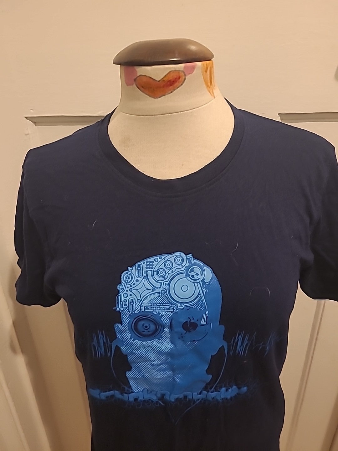 Mens Crunkn Monkey Size Medium Navy Blue Print Short Sleeved Tshirt