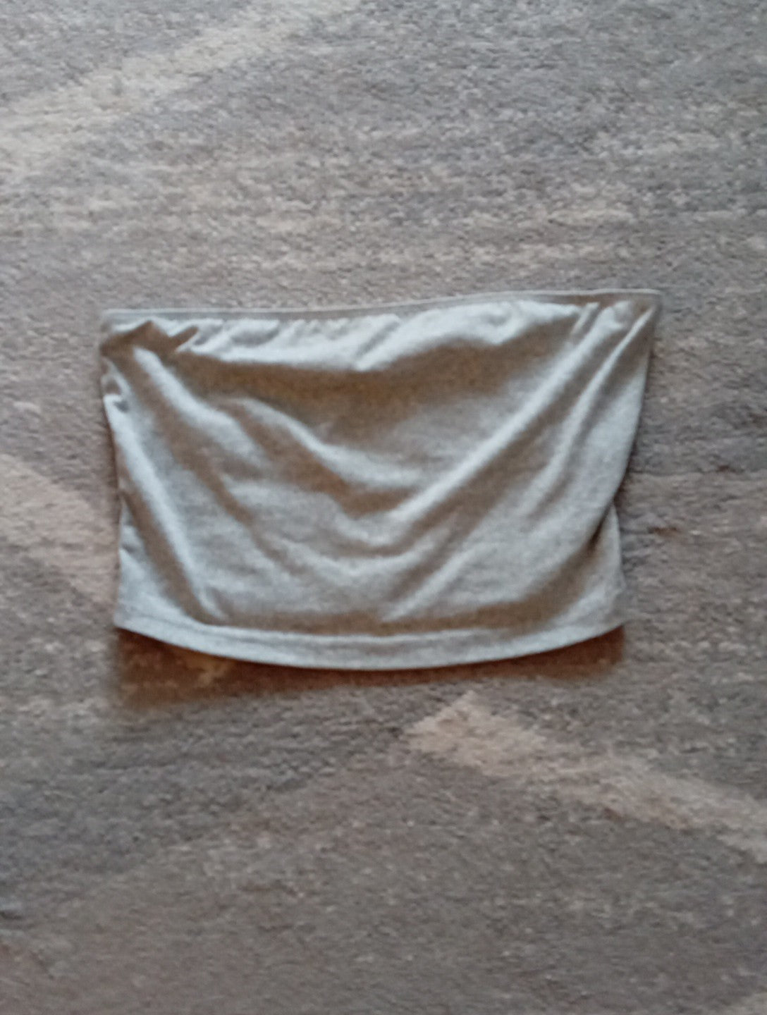 Ladies Boob Tube Top Grey Size XS Shein