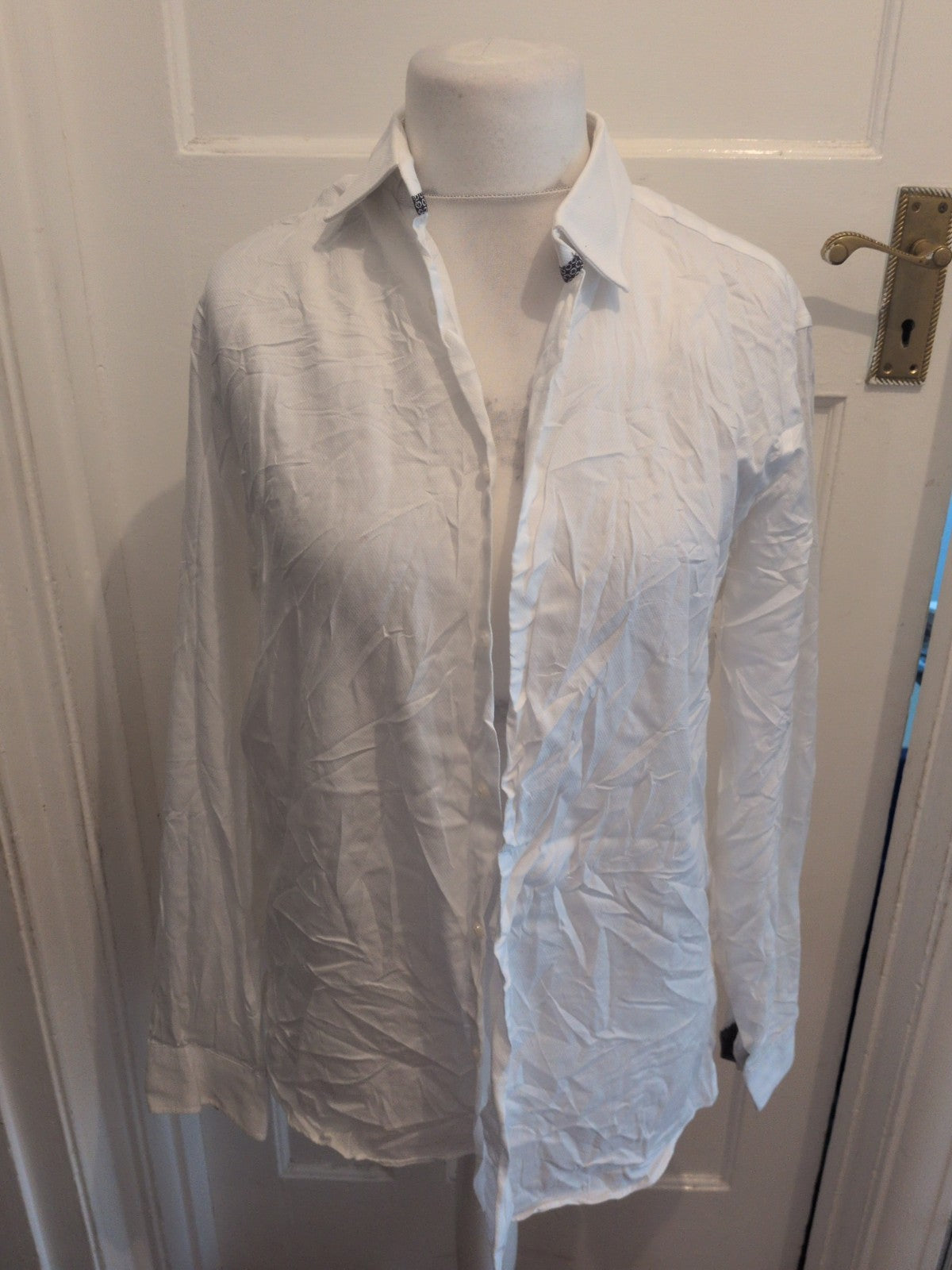 Next Signature 16.5 Cotton White Long Sleeve Shirt