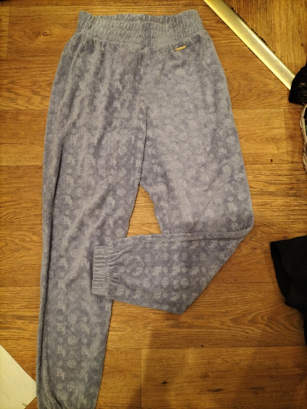 Ladies River Island Size Small Purple Patterned Elasticated Pyjama Bottoms