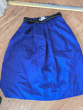 Bentalls Petite 8 Royal Blue 100% Wool Lined Skirt Midi