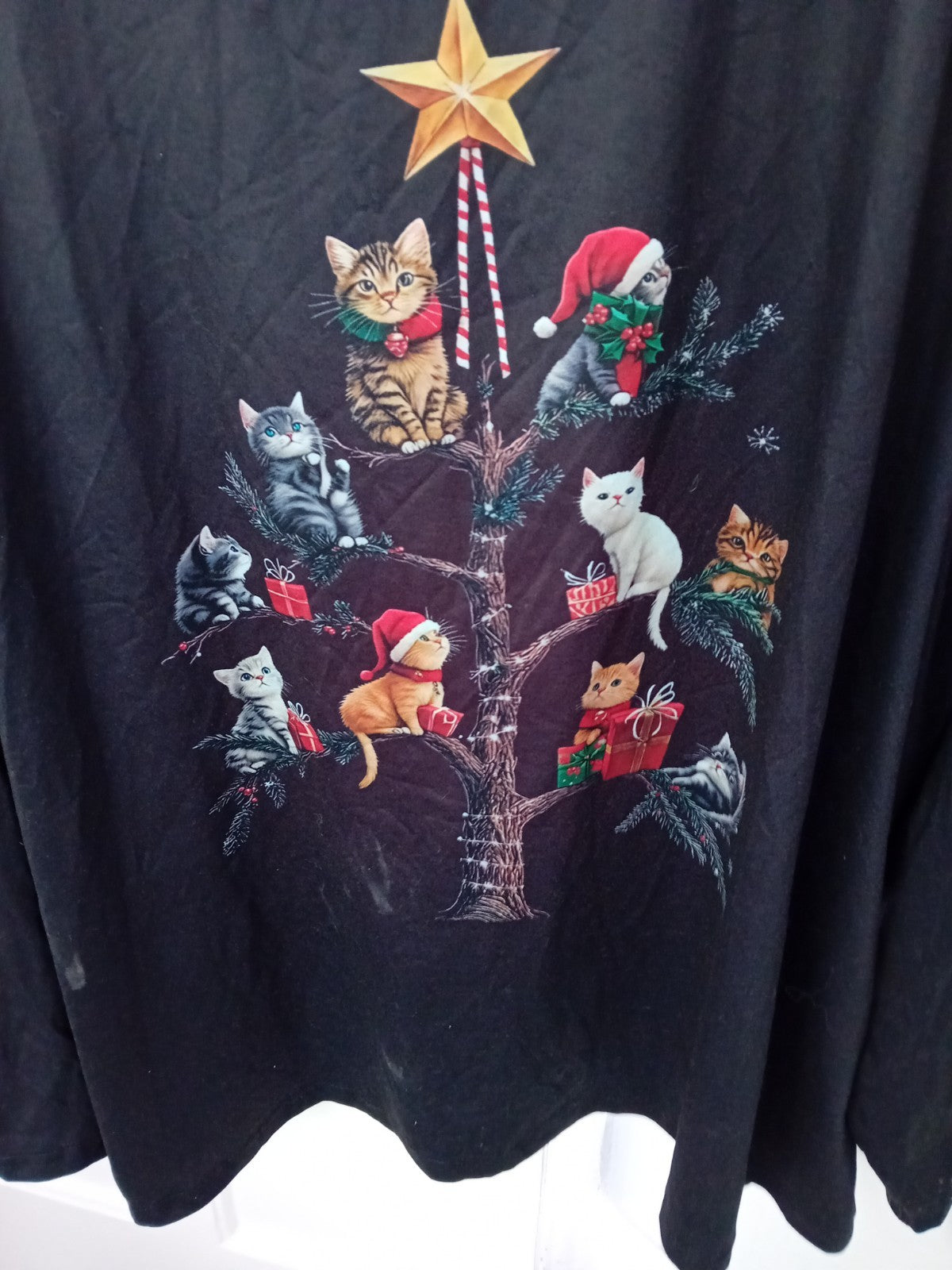 Ladies 4XL Christmas Top With Cats Emery Rose Free Delivery