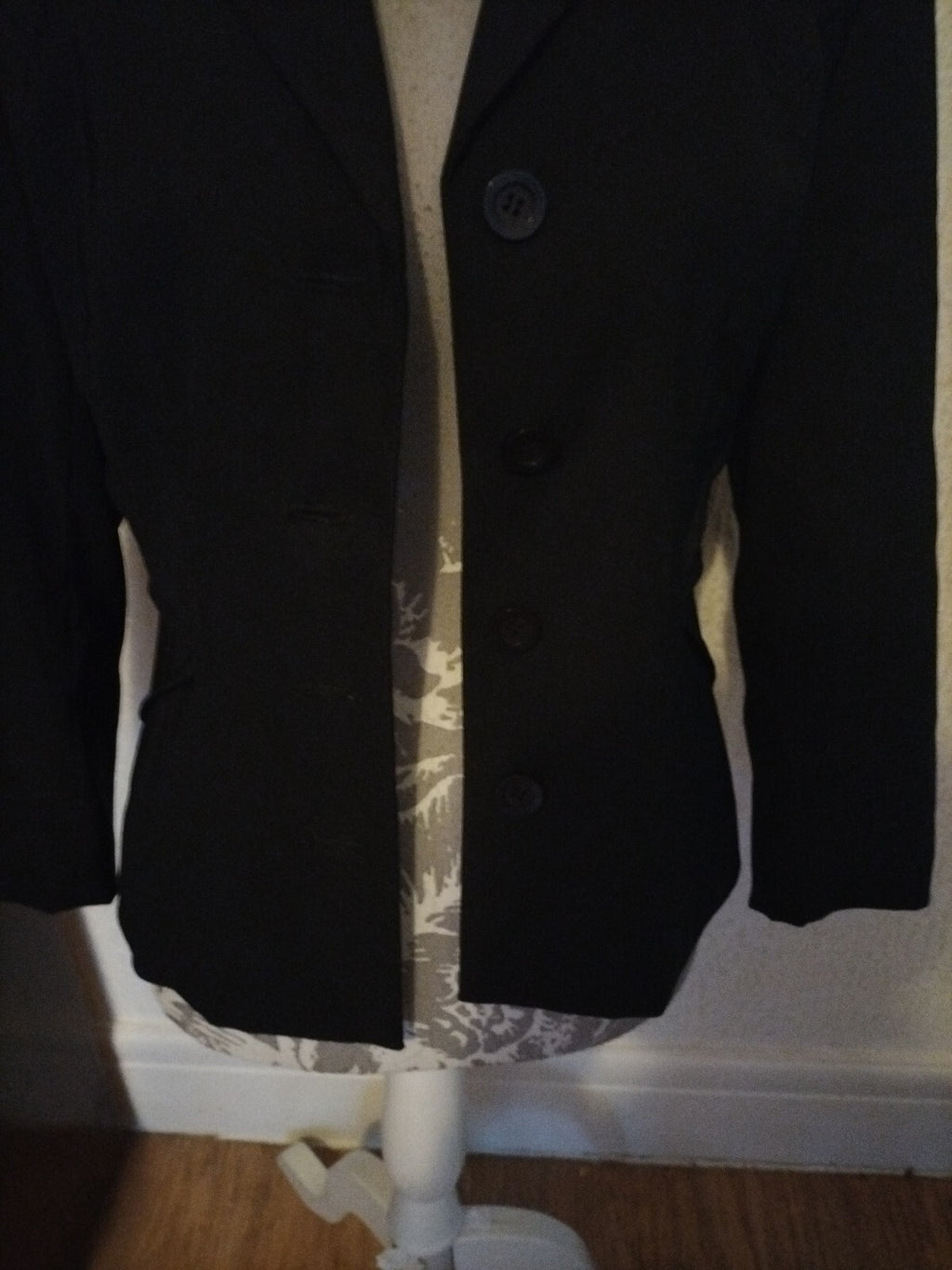Ladies Apart Size 10 Black Padded Lined Blazer