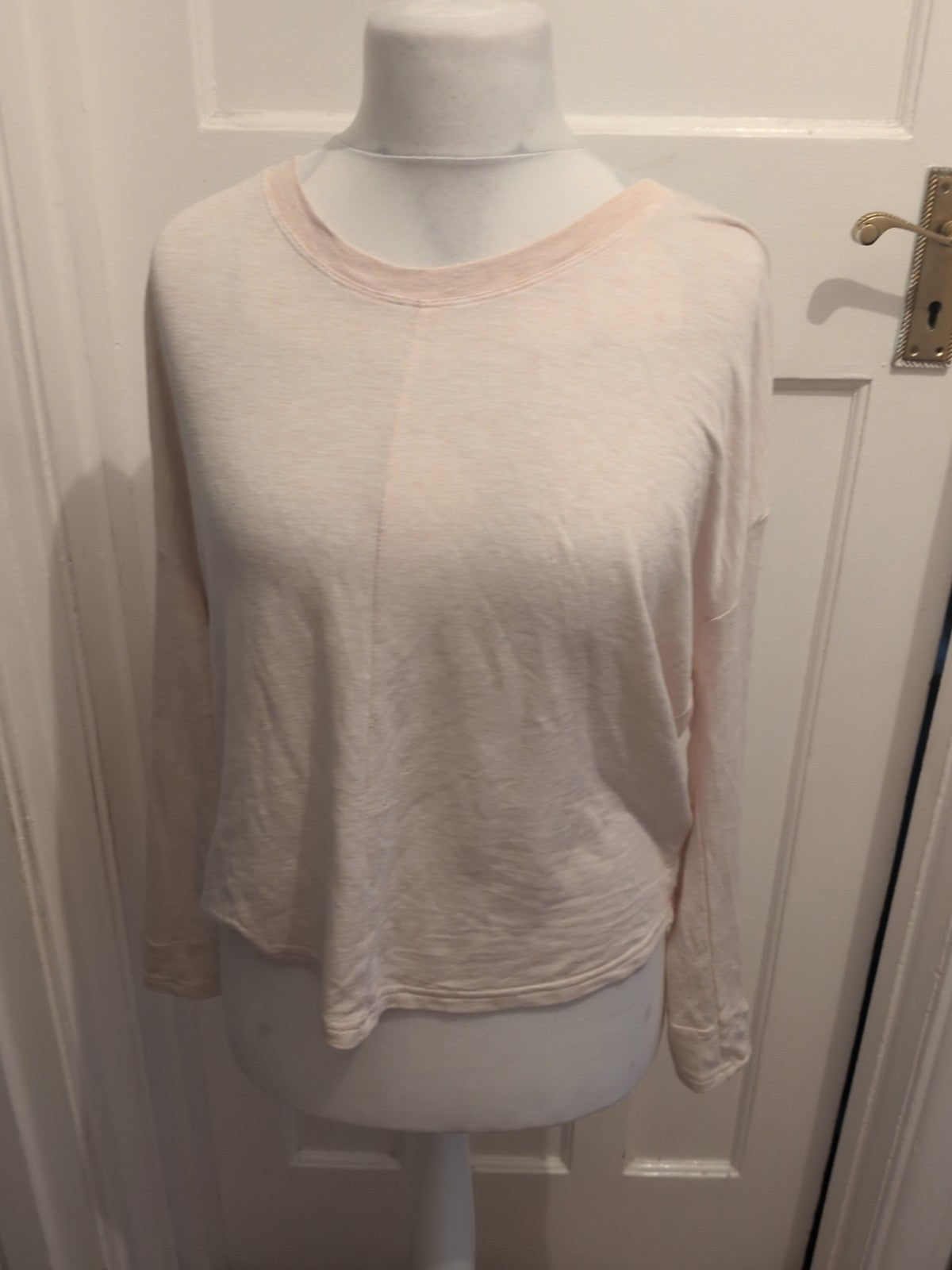 Primark 6-8 Stone Criss Cross Long Sleeve Blouse