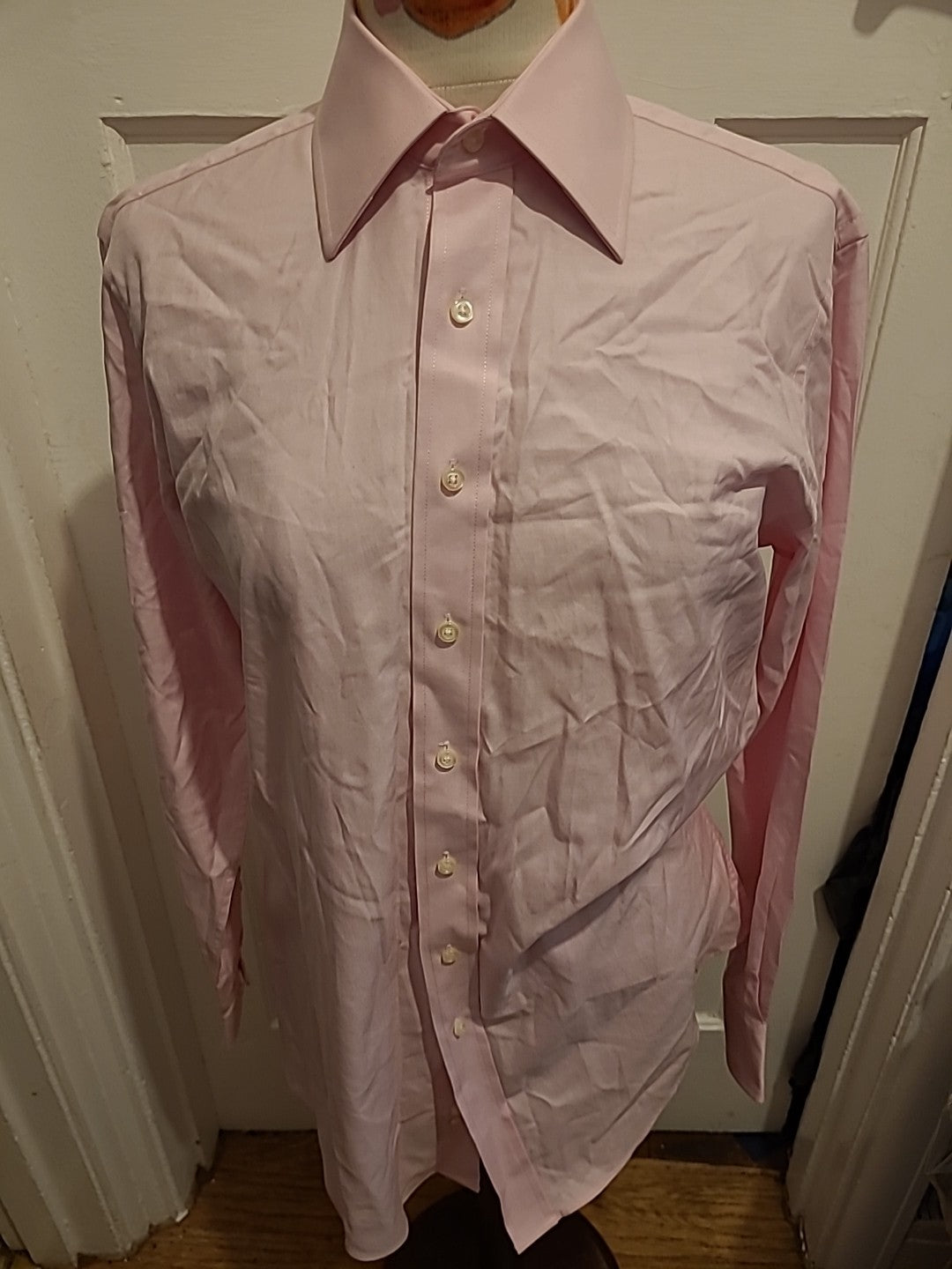 Mens 1919 Size 15R Luxury Two Fold Cotton Pink Shirt