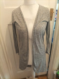 Ladies Fashion Originals Size 8 Grey Flecked Lightweight Cardigan Open