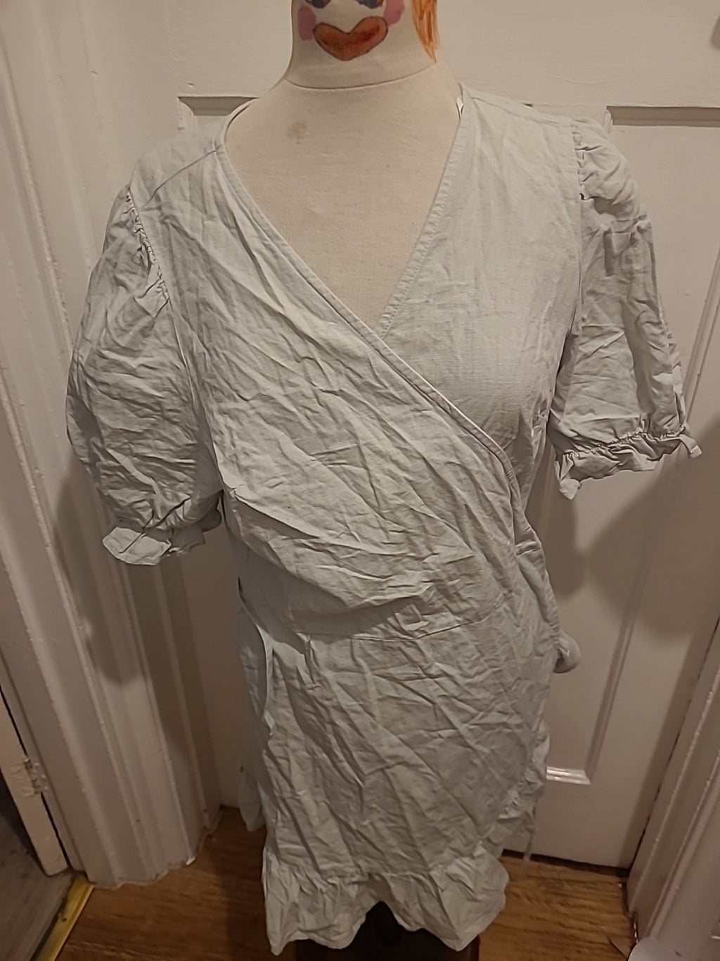Ladies Primark Size 20 Pale Mint Short Sleeved Dress