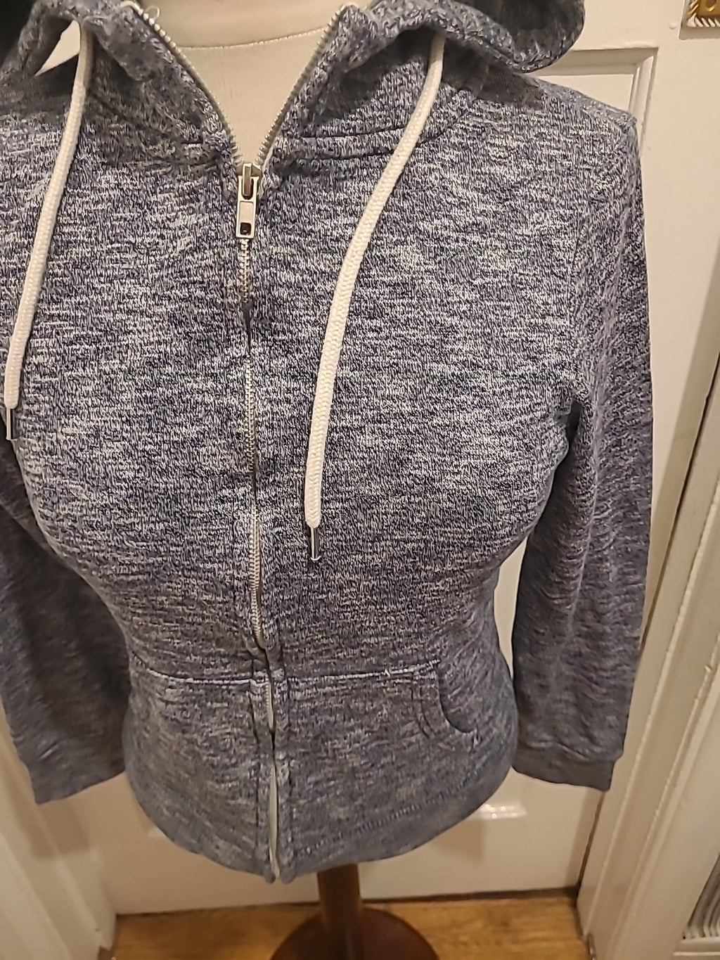 Ladies Primark Size 6 Grey Fleck Zip Through Hoodie