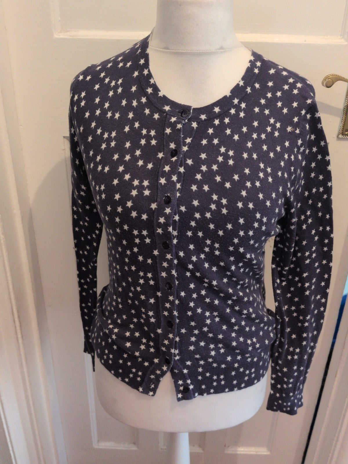 John Lewis 12 Navy Star Buttoned Cardigan