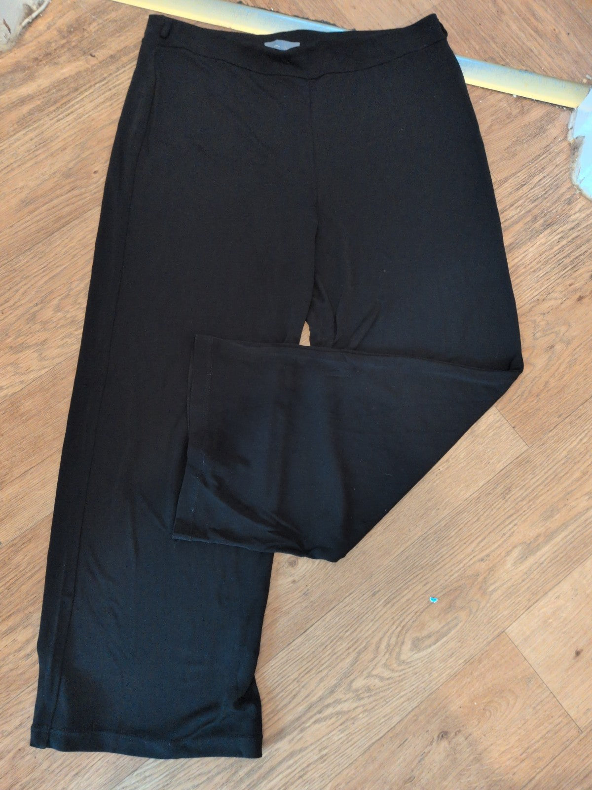 Per Una 14s Black Trousers Elasticated