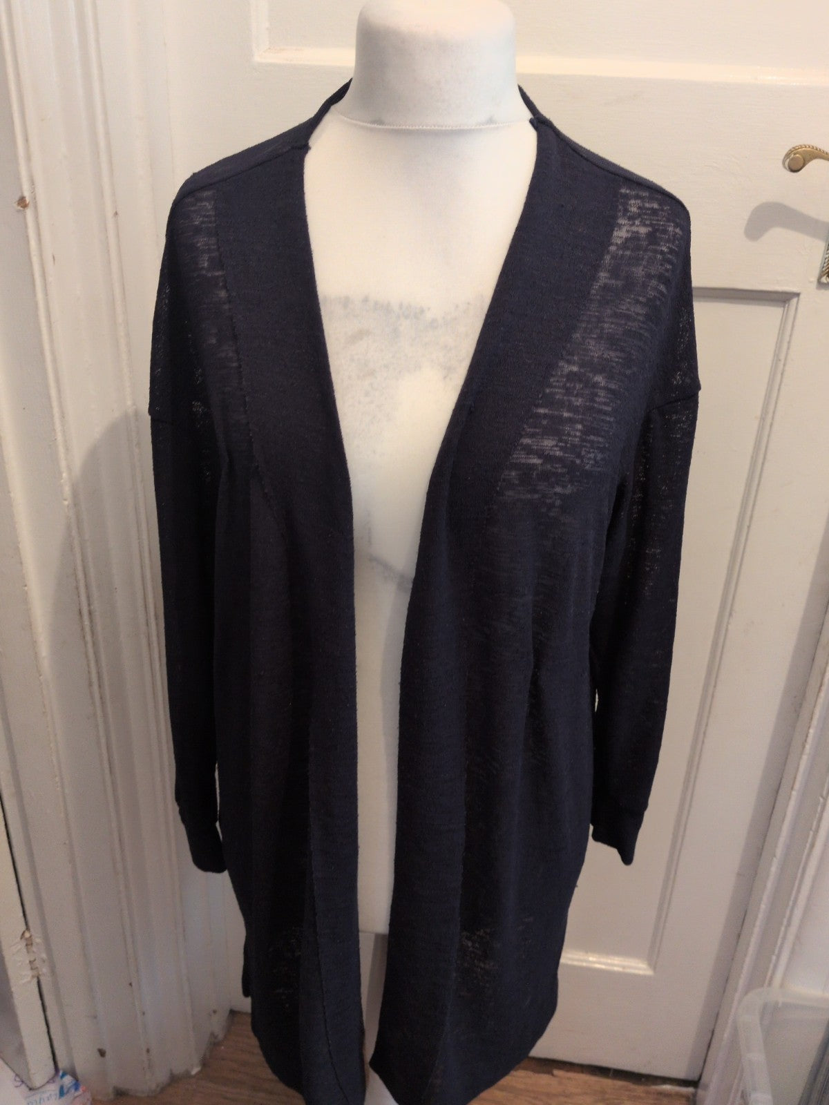 Ladies Next 24 Navy Long Sleeve Open Cardigan/Blouse