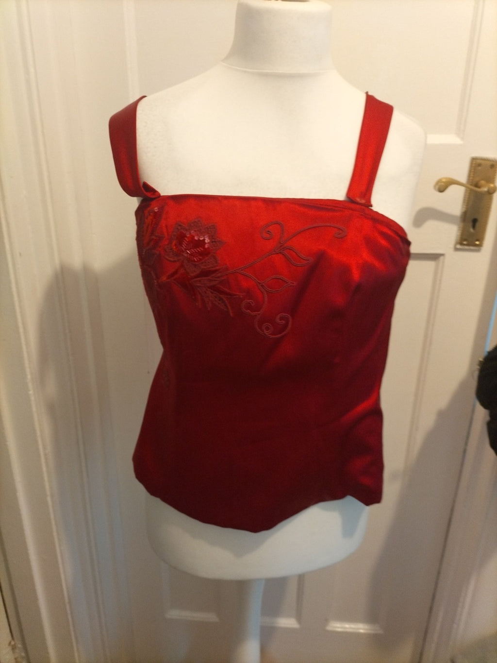 Ladies Alex&Co Size 16 Red Floral Cami