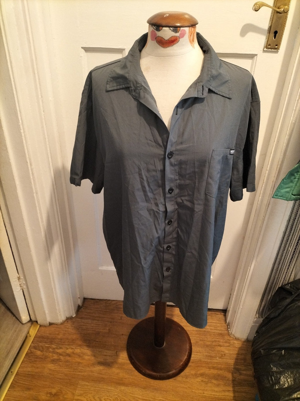 Mens Size 2XL Grey Short Sleeved Shirt