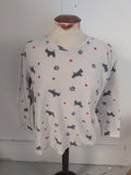 Beloved XL Dog Pattern Long Sleeve Pyjama Top(Small Mark On Front)