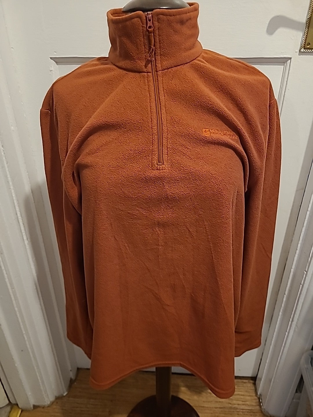Mens Mountain Warehouse Size Large Burnt Orange Long Sleeved Jumper