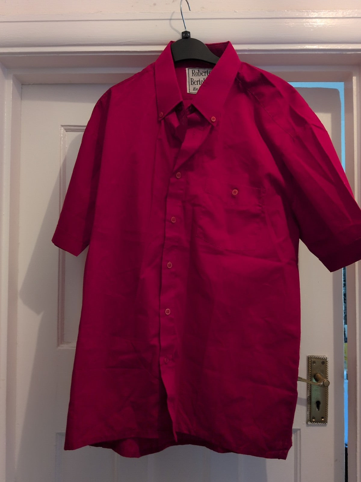 Roberto Bertolucci Large Red Shirt Short Sleeve