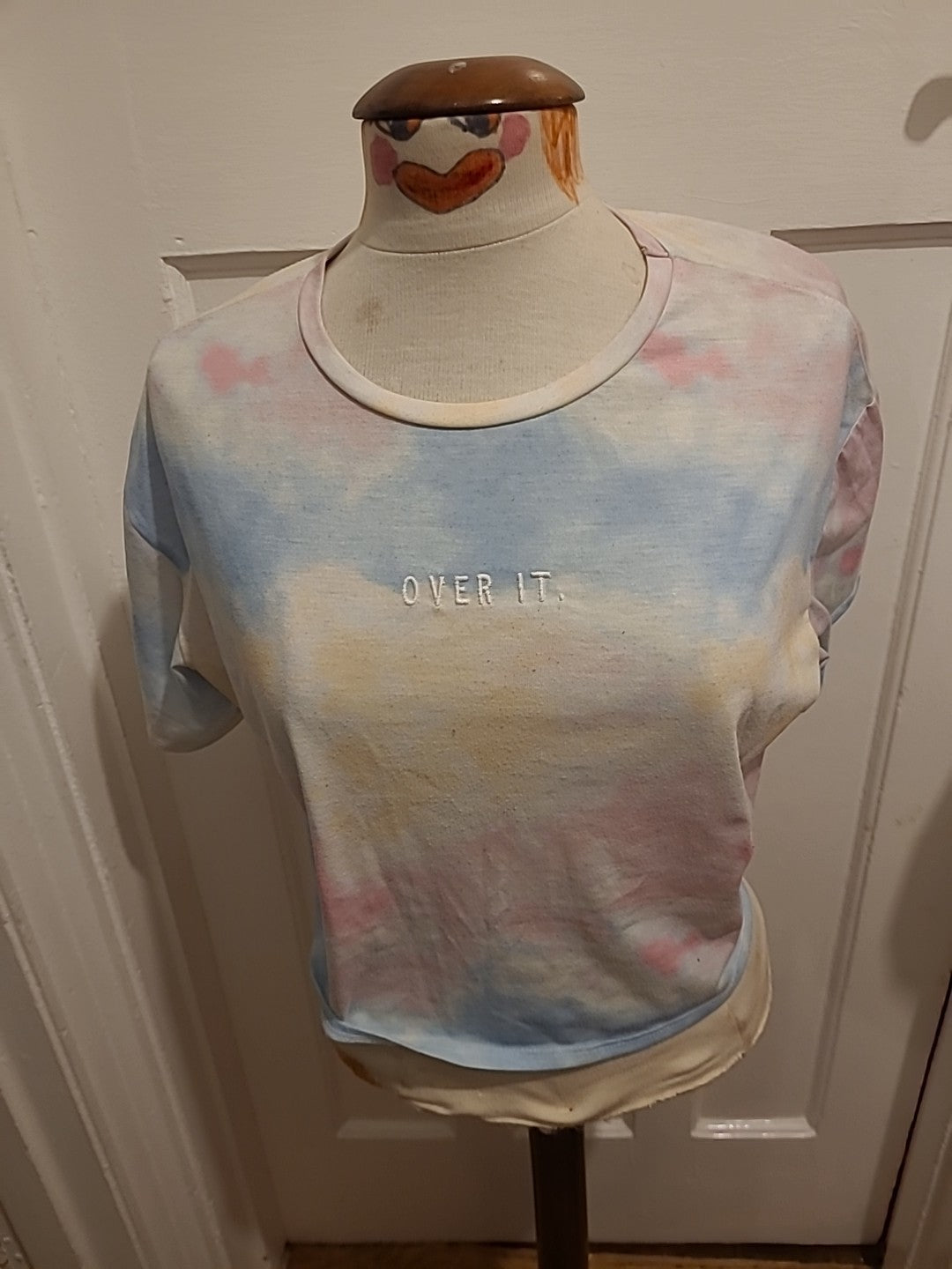 Ladies Primark Size 12/14 Multicoloured Dye Short Sleeved Tshirt