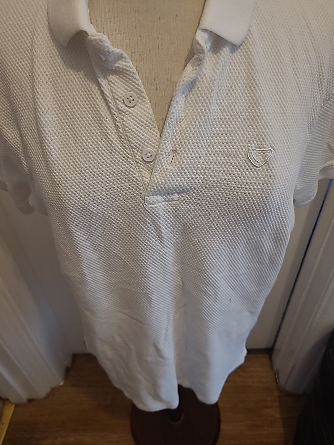 Mens Brasher Size Large White Short Sleeved Polo