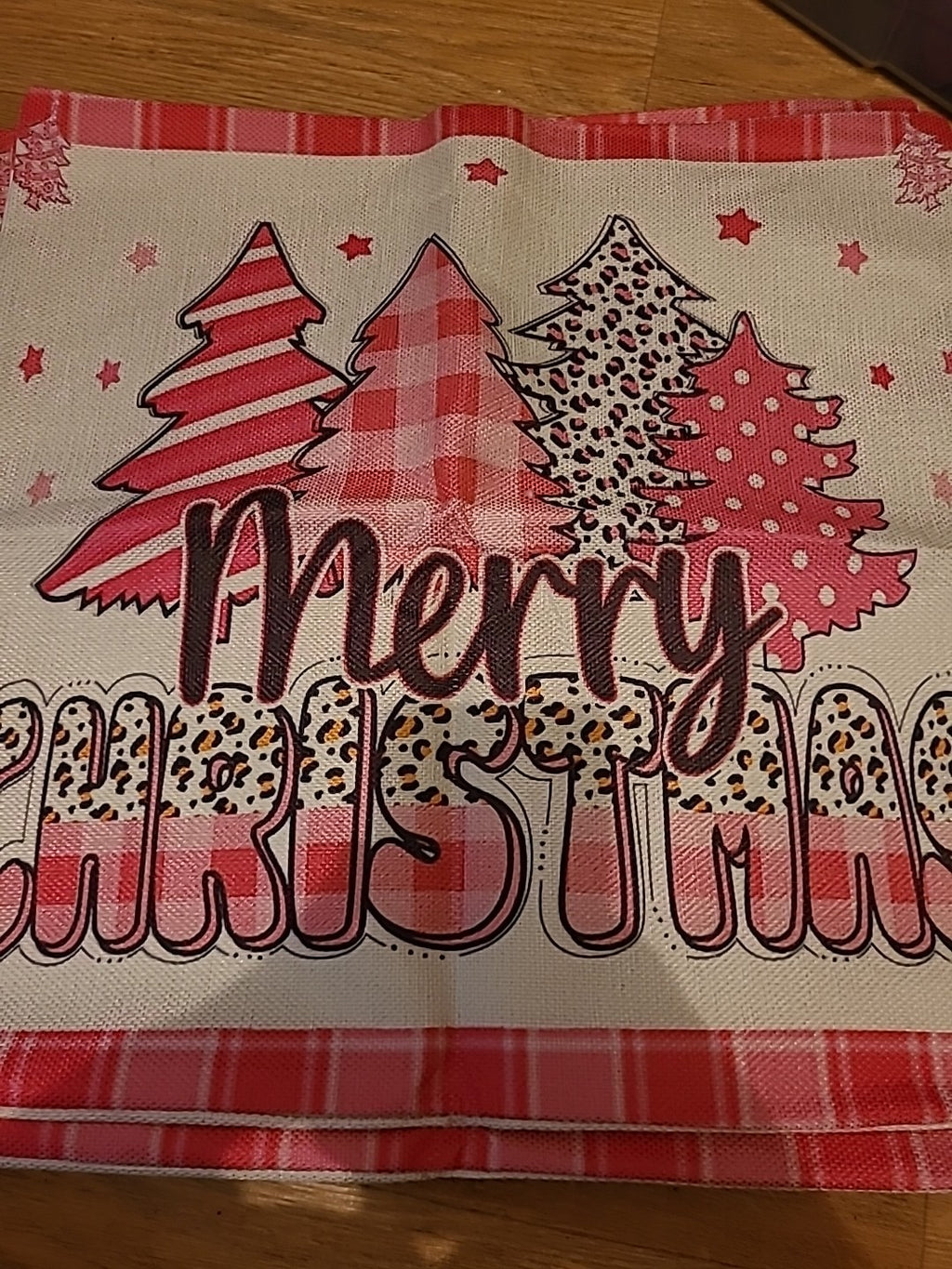 Brand New Cushion Covers Christmas Tree Merry Christmas Set Of 3