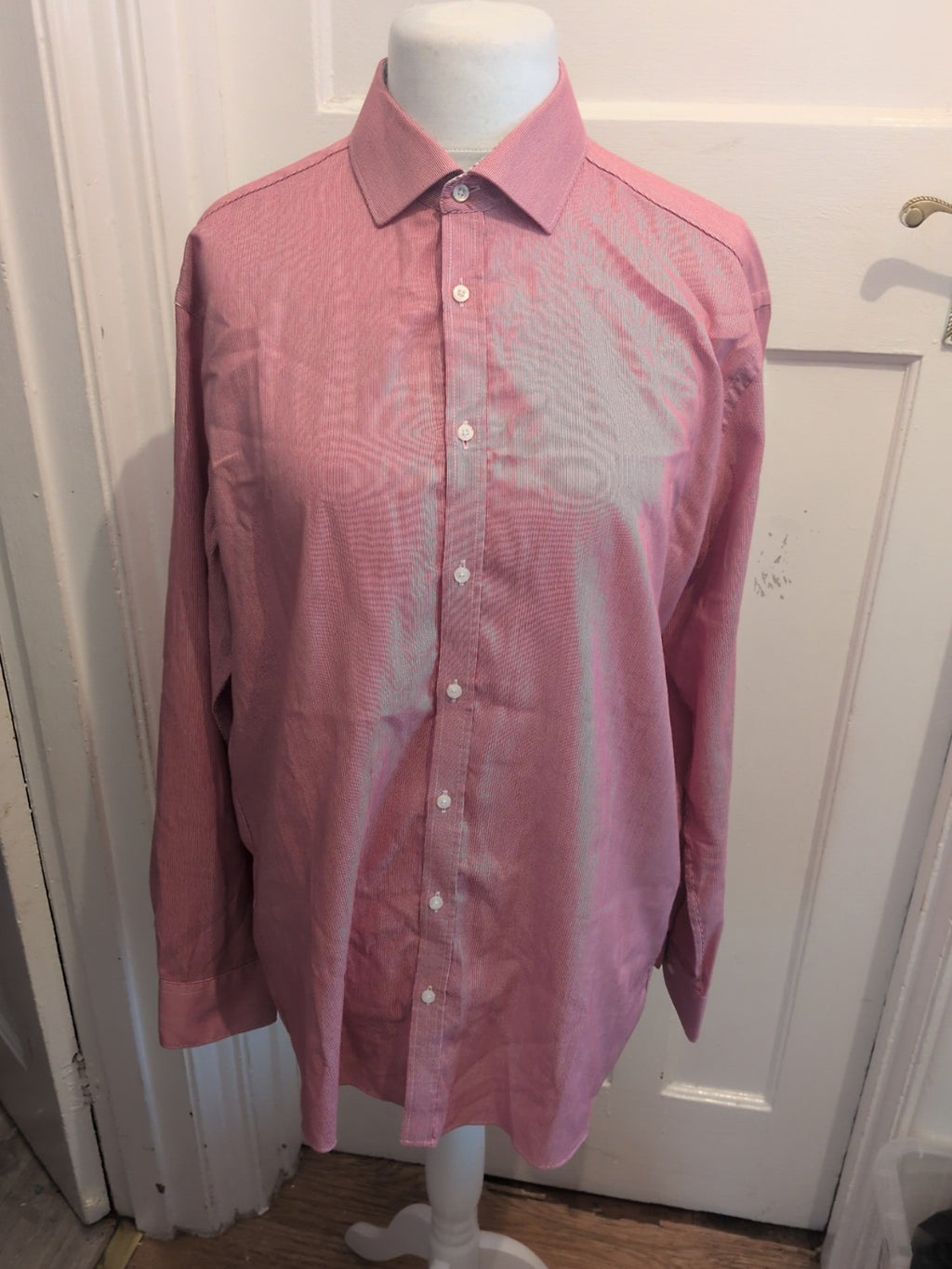 Venti EU 43 Red And White Long Sleeve Shirt
