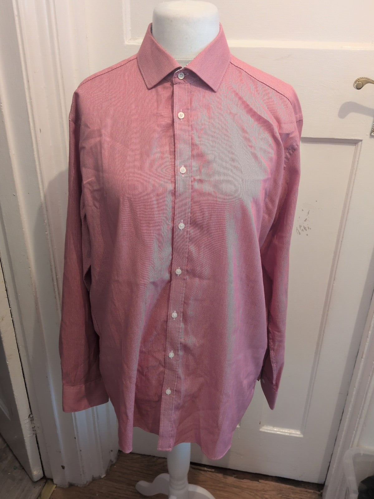 Venti EU 43 Red And White Long Sleeve Shirt