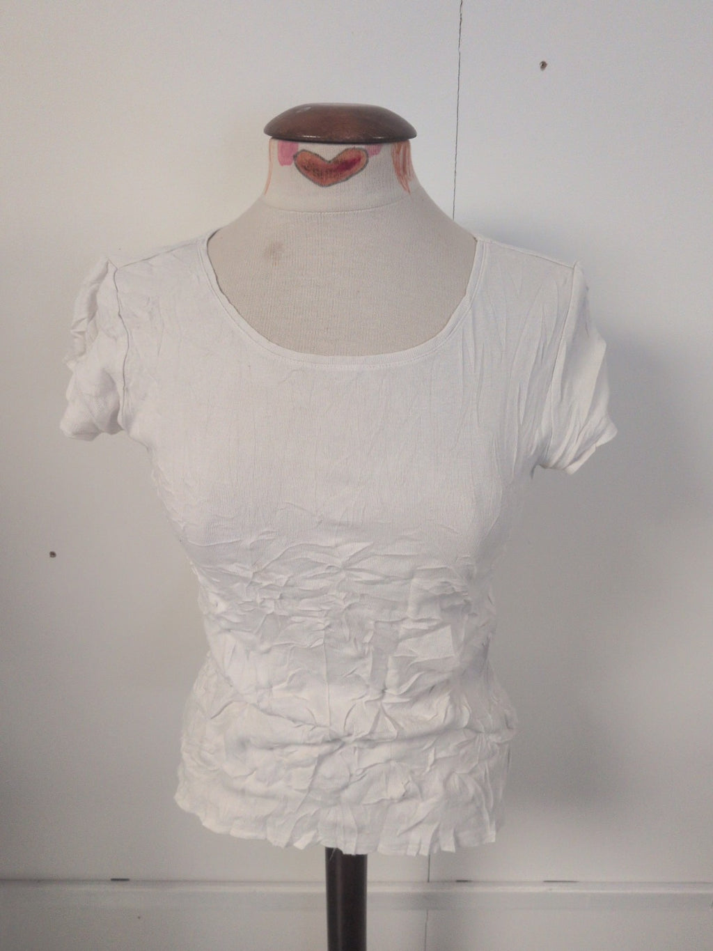 Ladies Papaya Size 12 Pure Cotton White Short Sleeve T-shirt