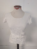 Ladies Papaya Size 12 Pure Cotton White Short Sleeve T-shirt