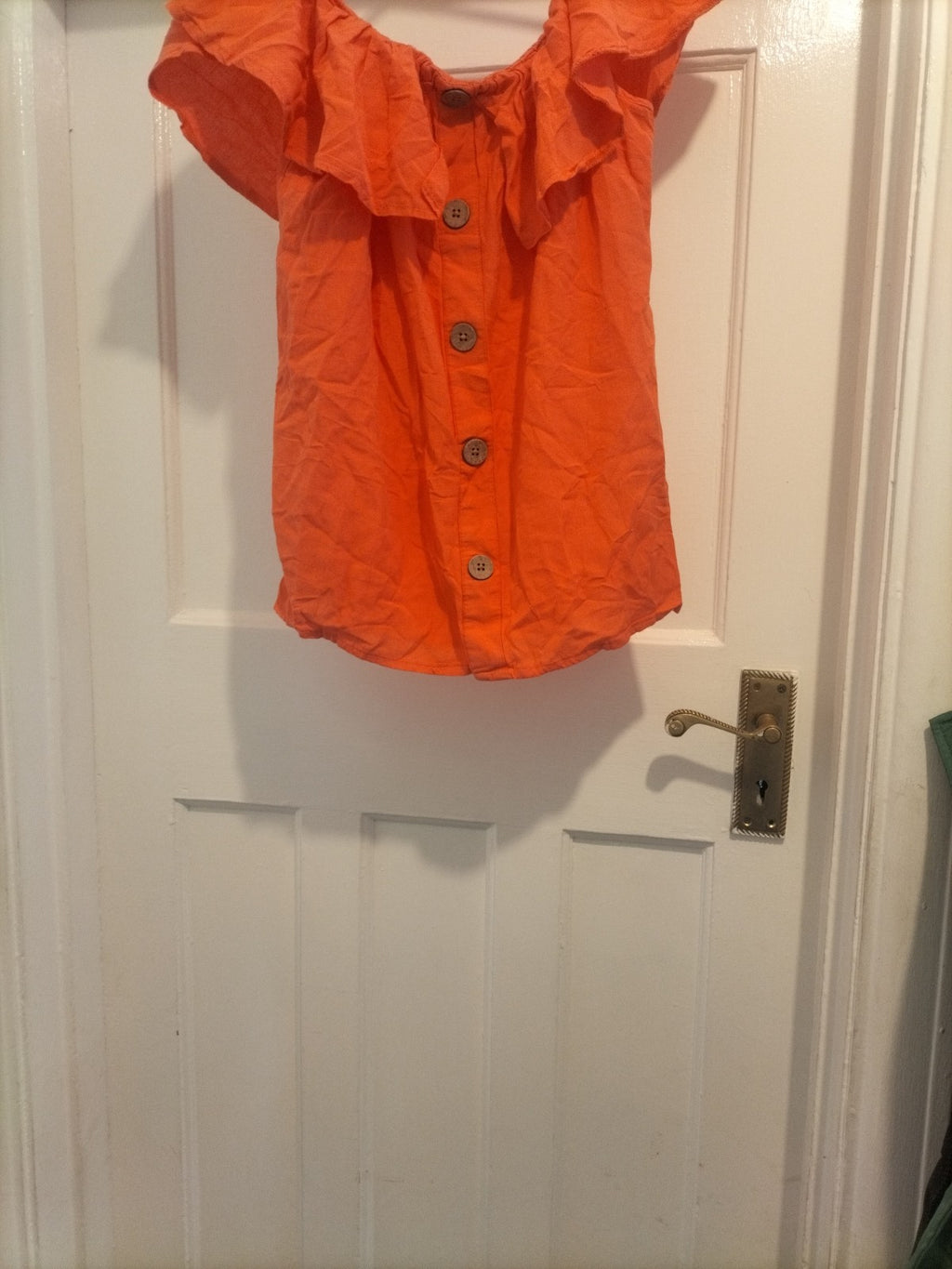 Ladies Papaya Size 8 Orange Short Sleeved Tshirt