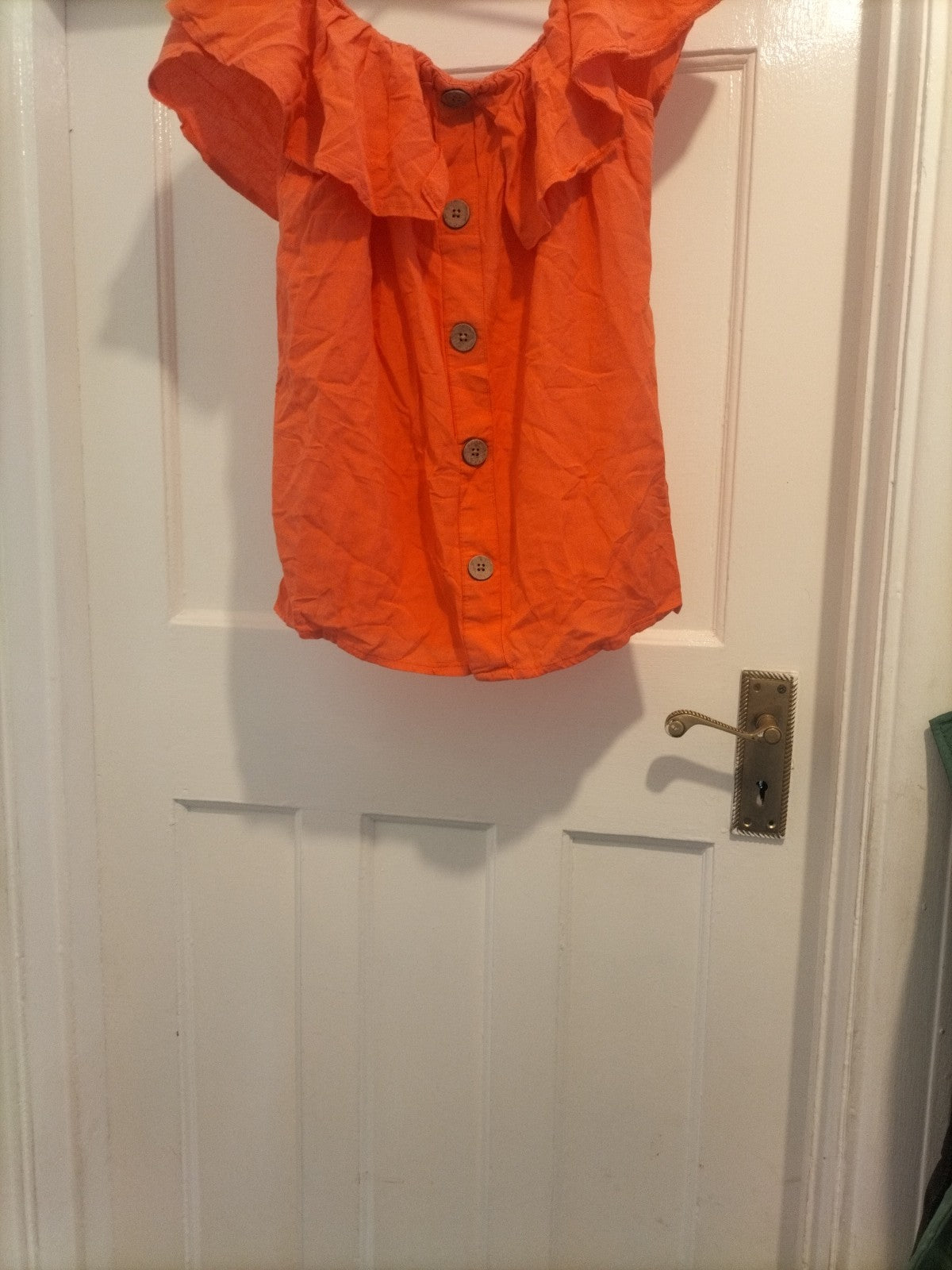 Ladies Papaya Size 8 Orange Short Sleeved Tshirt