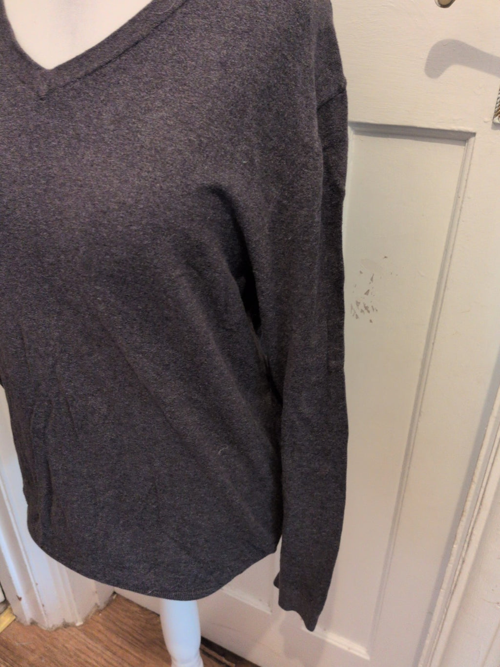 Next Large Grey V Neck Pullover Jumper