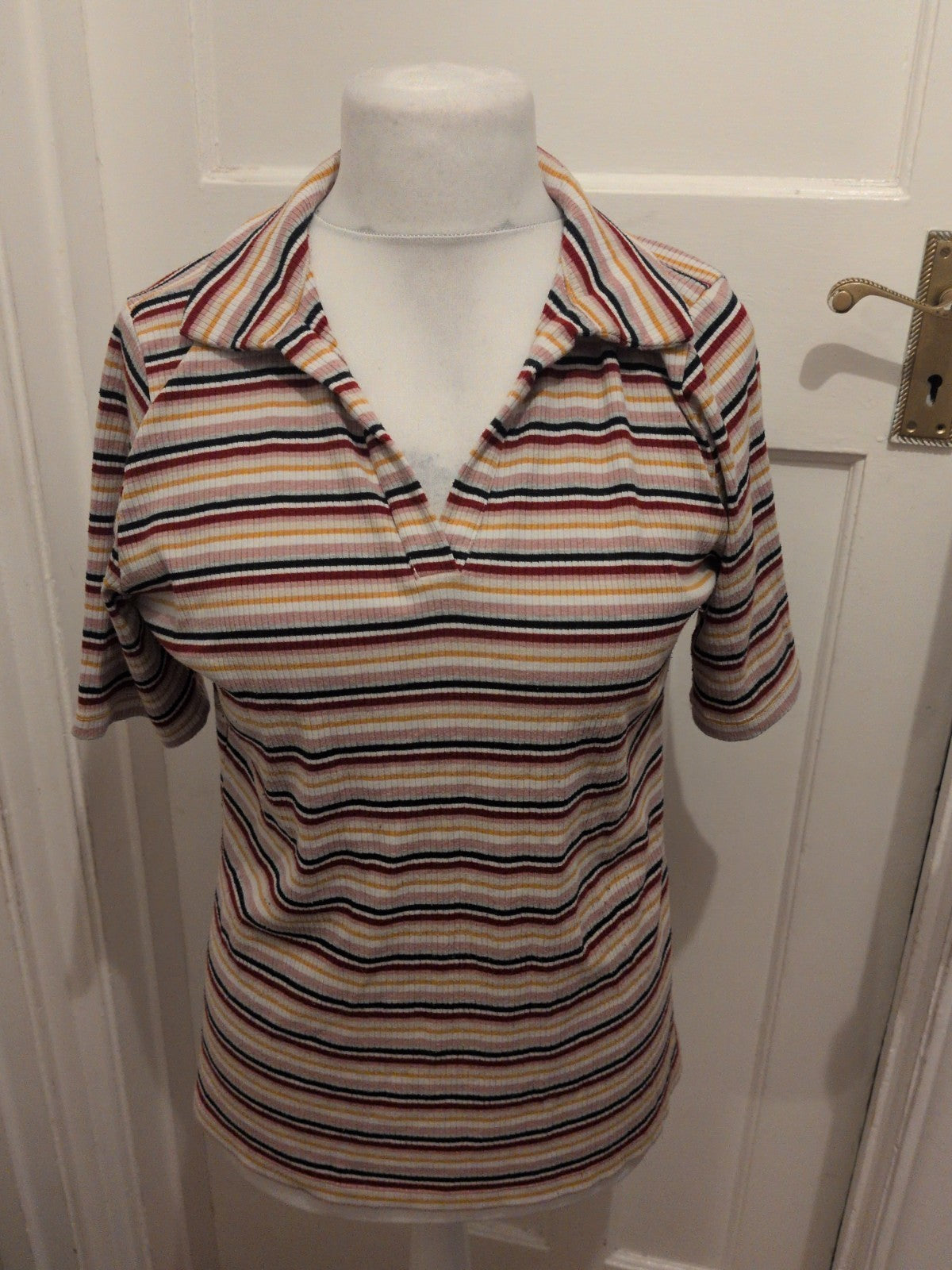 Next 16 Multi Stripe Short Sleeve Polo