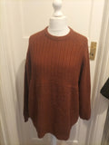 Ladies Pg Field Size Large Brown Jumper Bobbling