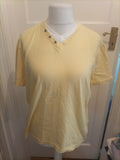Tu Fairtrafe Certified Large Pale Yellow Short Sleeve T-shirt