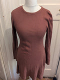 Primark 12-14 Brown Long Length Long Sleeve Dress