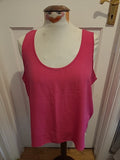 Ladies Matalan Size 18 Cerise Sleeveless Top(small Mark On Front)