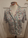 Ladies Honor Millburn Size 10 Multicoloured Floral Short Sleeved Blouse