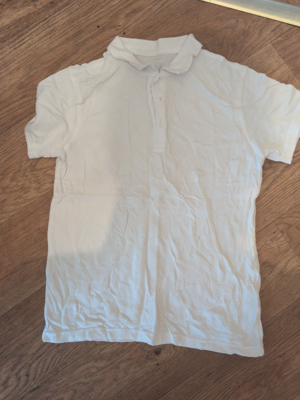 George 10-11 Years White Short Sleeve Polo Shirt School
