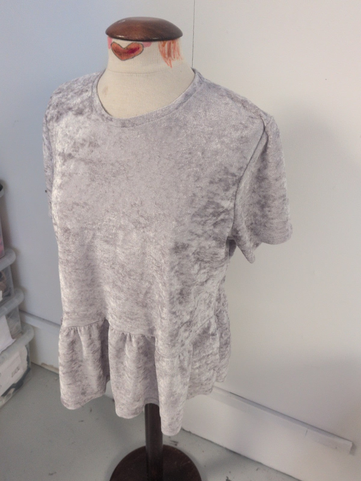 Pep&Co 18 Silvery Grey Short Sleeve Blouse