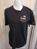 Mens Gildan Size L Black Car Logo Print Short Sleeved Tshirt