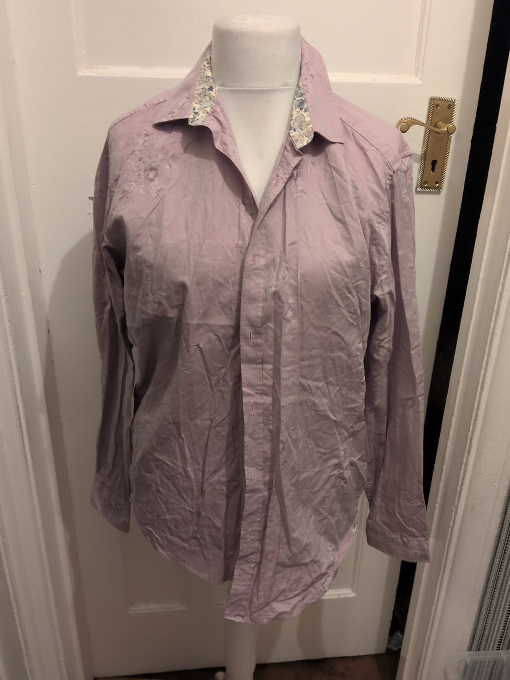 Ted Baker Size 5 Purple Long Sleeve Shirt
