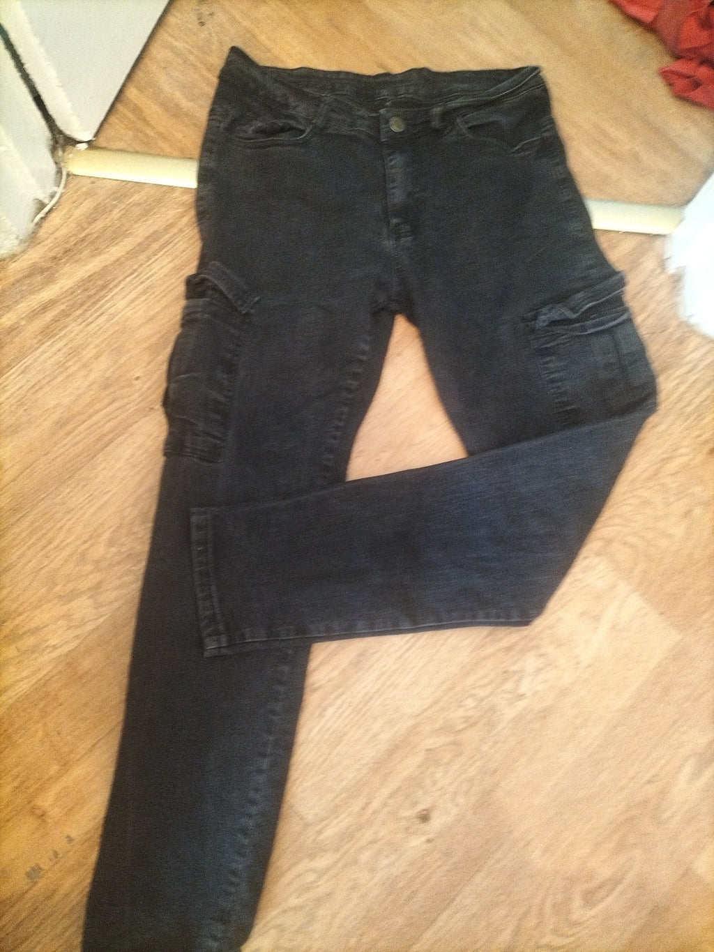 Shein Medium Denim Cargo Jeans