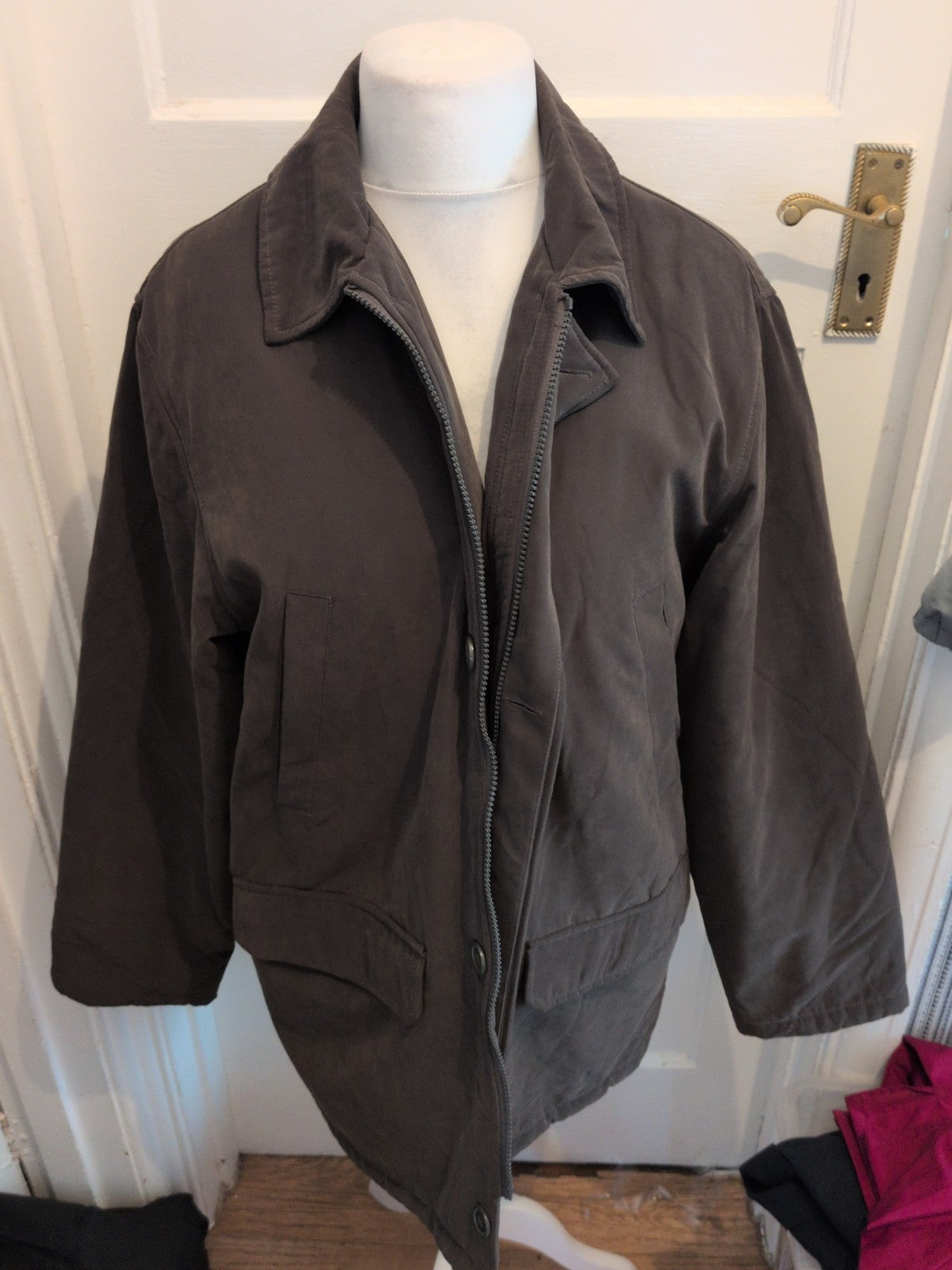 Carson Medium Dark Green/Grey Full Zip Lined Jacket