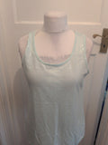 Ladies NEXT Mint Green Sparkly Sleeveless Top  Size 16 Free Delivery