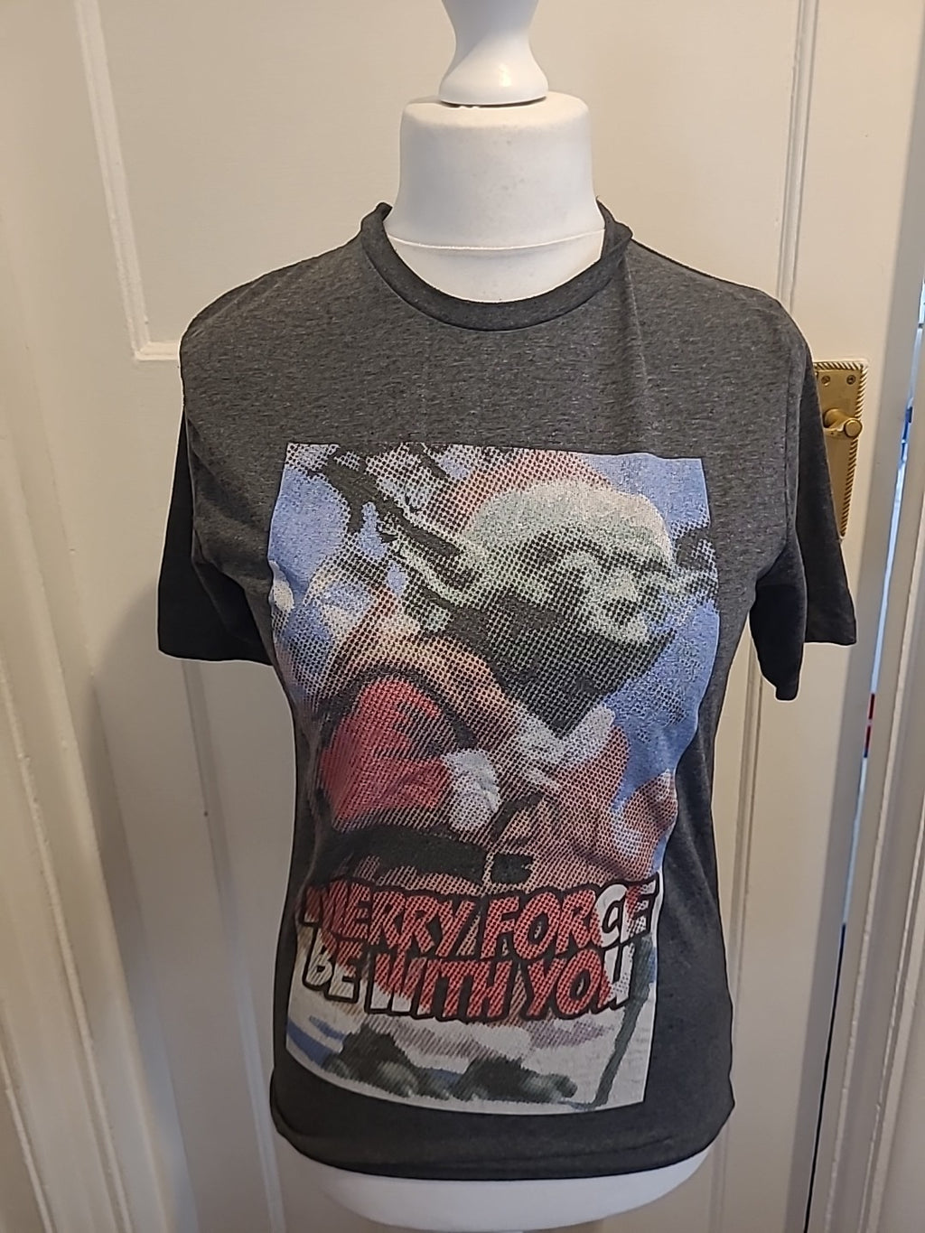 Mens Star Wars Size Medium Grey Print Pyjama Top